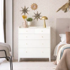 Berna Commode en bois laqué blanc