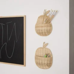 Birne Panier en forme de poire en rotin