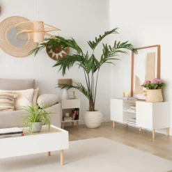 Canes Meuble tv petit blanc mat et naturel duna