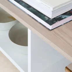 Canes Meuble tv petit blanc mat et naturel duna