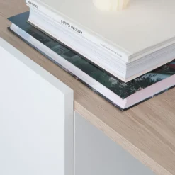 Canes Meuble tv petit blanc mat et naturel duna