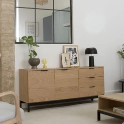 Coimbra Buffet haut en bois et métal