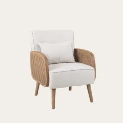 Corfu Sillón tapizado y madera