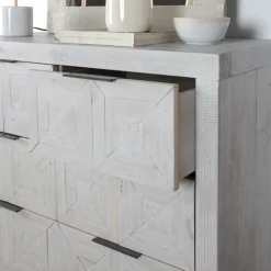 Cuzco Commode en bois massif blanc wild