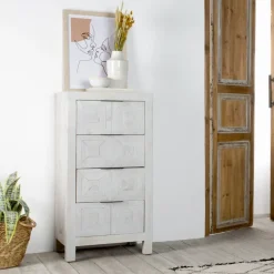 Cuzco Commode en bois massif blanc wild