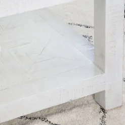Cuzco Table basse en bois massif et verre