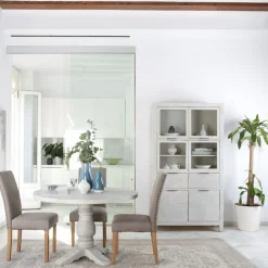 Cuzco Vitrine en bois massif blanc wild