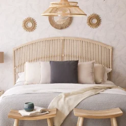 Elle Tête de lit en rotin naturel pour lit de 150 et 160