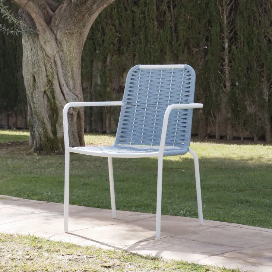 Ensemble Table inset et 6 chaises mink tourmaline/blanc