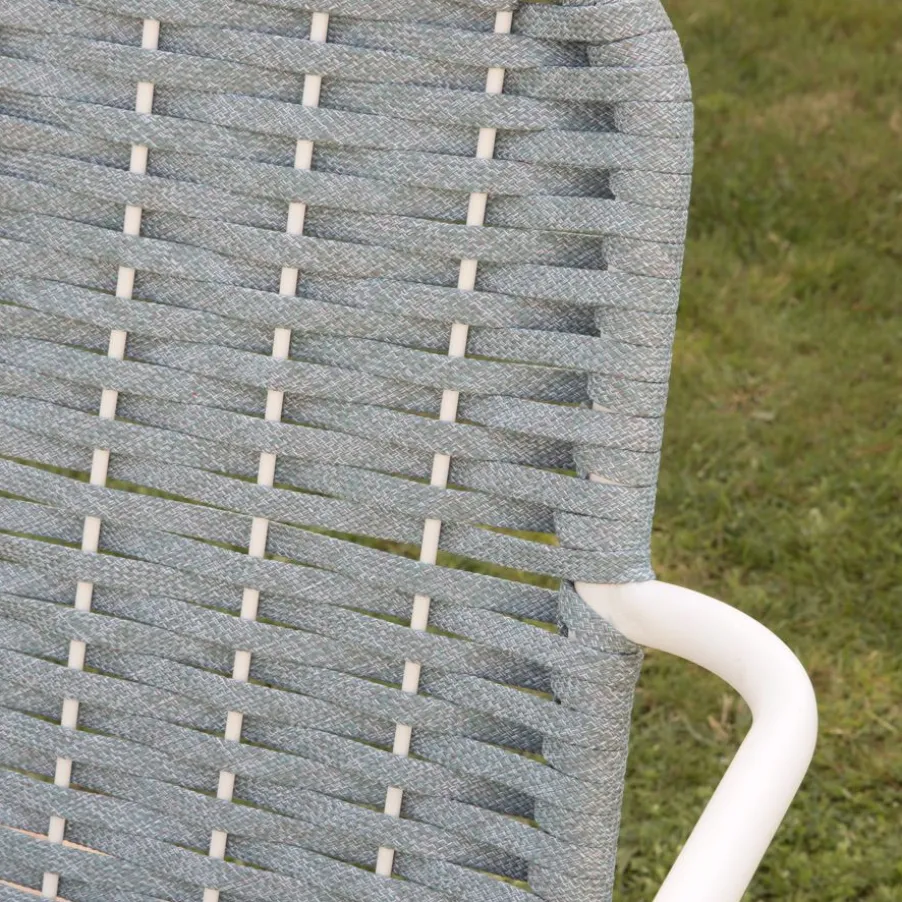 Ensemble Table inset et 6 chaises mink tourmaline/blanc