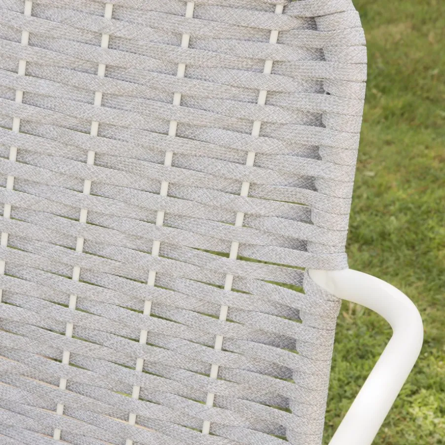 Ensemble Table inset et 6 chaises gris/blanc