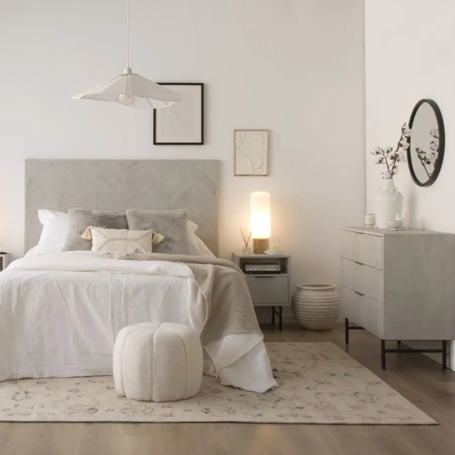 Enzo Commode en bois massif et métal couleur blanc wild