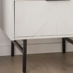 Enzo Symphonier en bois massif et métal couleur blanc wild