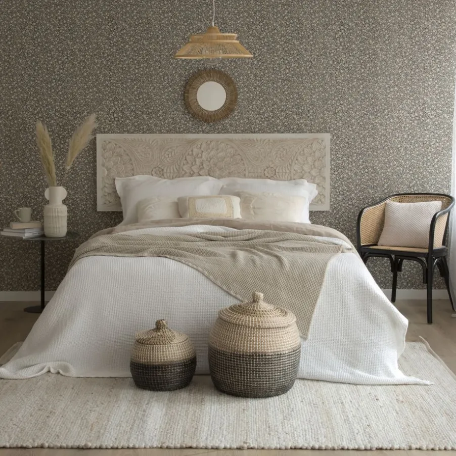 Fiore Tête de lit en bois sculpté pour lit de 150 et 160