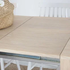 Gael Table à manger extensible rectangulaire 120/170 en bois naturel
