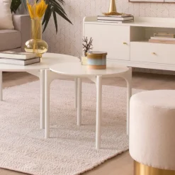 Hans Table basse en bois laqué blanc petite