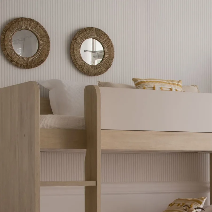 Hansel Lit superposé avec lit gigogne pour matelas de 90x190 avec échelle à gauche