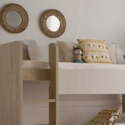 Hansel Lit superposé avec lit gigogne pour matelas de 90x190 avec échelle à gauche