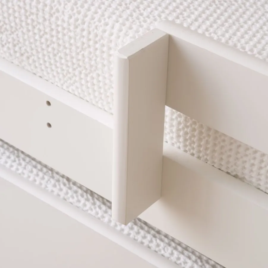 Haus Cama con forma de casa y somier de arrastre para colchón de 90x190 lacada e