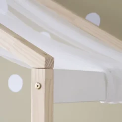 Haus Cama con forma de casa y somier de arrastre para colchón de 90x190 lacada e