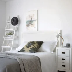 Kehra Tête de lit pour lit de 150 et 160 laqué en blanc