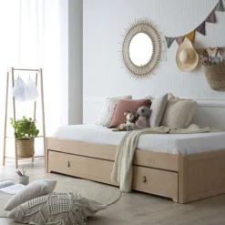 Kumla Lit superposé de couleur naturelle pour matelas de 90