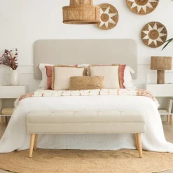 Lean Banc rembourré beige