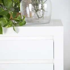 Liland Commode en bois laqué blanc