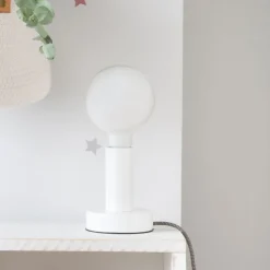 Lille Lampe table blanc-câble anthracite