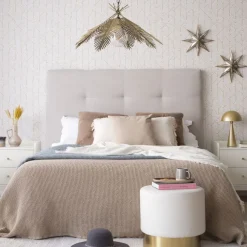 Maira T&ecirc;te de lit tapissée beige pour lit de 140