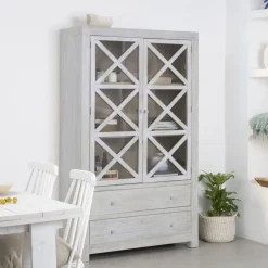 Milner Vitrine en bois massif