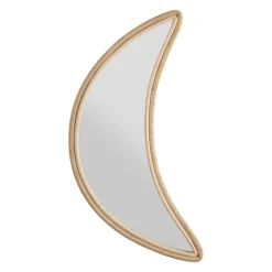 Moon Miroir naturel en rotin