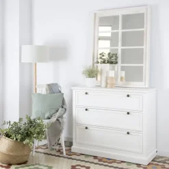 Nantes Commode en bois laqué blanc