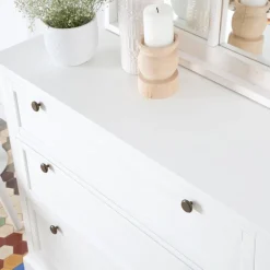 Nantes Commode en bois laqué blanc