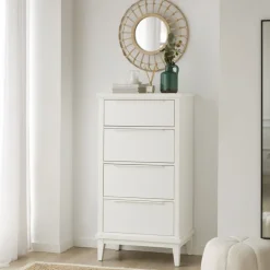 Naroa Commode laqué en blanc