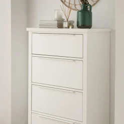 Naroa Commode laqué en blanc