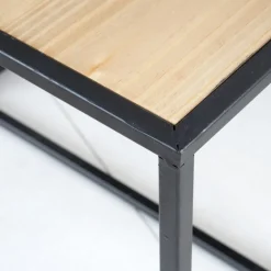 Oslo Ensemble de 2 tables d'appoint en bois et métal