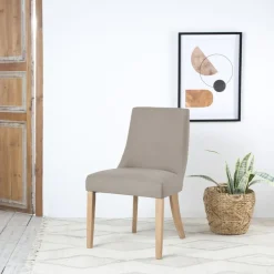Pack 4 chaises bimba rembourrée gris