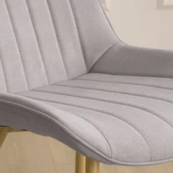 Pack 4 chaises roma rembourrée gris
