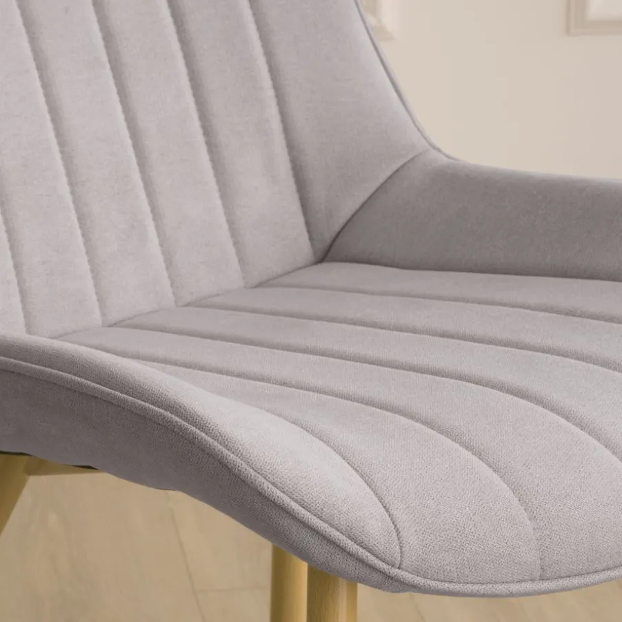 Pack 4 chaises roma rembourrée gris