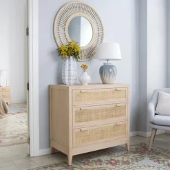 Pandora Commode en bois et rotin
