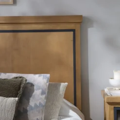 Parma Tête de lit en bois massif de manguier et métal pour lit de 150 et 160