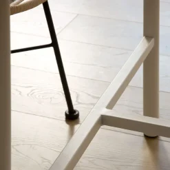 Shiro Table à manger rectangulaire en bois blanc et naturel