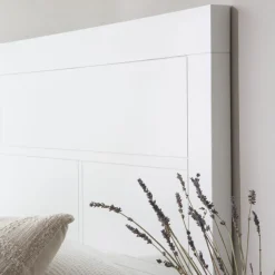 Sisal Tête de lit en bois laqué blanc pour lit de 150 et 160