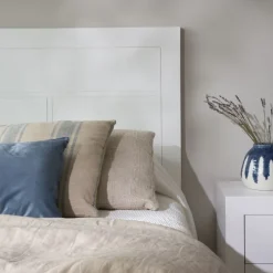 Sisal Tête de lit en bois laqué blanc pour lit de 150 et 160