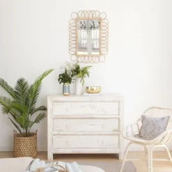 Soho Commode en bois massif de couleur blanc décapé