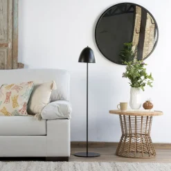 Ydea Lampe pied métal noir h 130